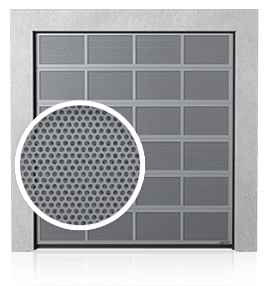 9 Portone Sezionale Industriale In Alluminio Con Pannelli Ventilati (con Lamiera Perforata)